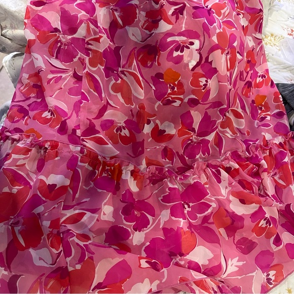 Pink maxi dress off the shoulder flower print - Picture 2 of 4